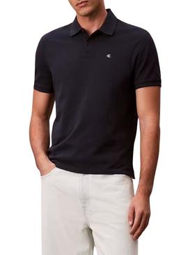 Camisa Polo Calvin Klein Jeans Monogram azul marino para homens.