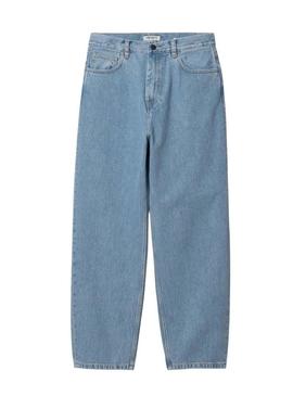 Calça jeans Carhartt Brandon em denim claro para mulher.
