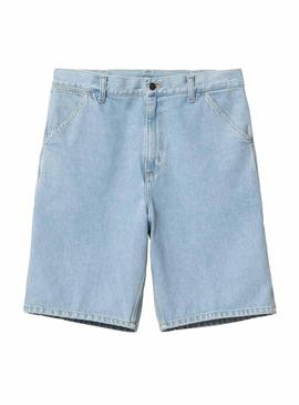 Bermudas Carhartt Single Knee carpenter denim claro para homem.