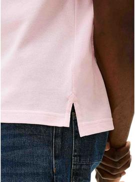 Camisa polo Tommy Hilfiger 1985 rosa para homens.