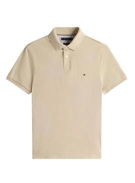Camisa polo Tommy Hilfiger 1985 bege para homem.