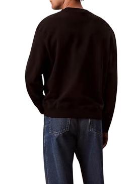 Moletom Calvin Klein Jeans Monologo preto para homem