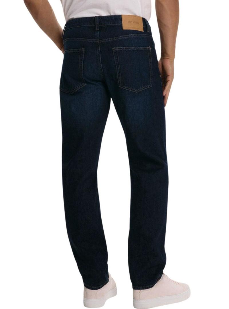 Calça jeans Only and Sons Sedge em denim escuro para homem