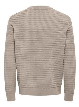 Camisola Only and Sons Berry bege para homem.