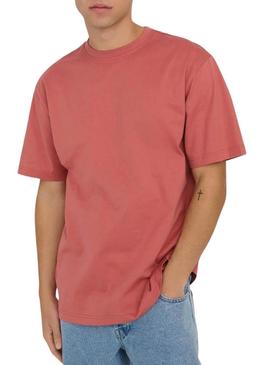 Camisa Only and Sons Fred coral para homem
