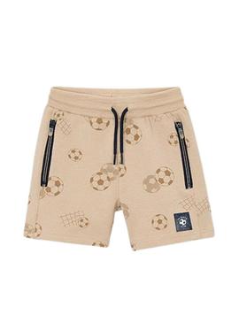 Bermudas Mayoral bolsos com zíper camel para menino.