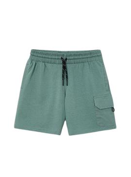 Bermuda Mayoral verde combinada para menino.