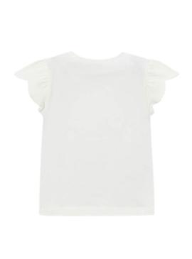 Camiseta Mayoral bolsa branca para menina.