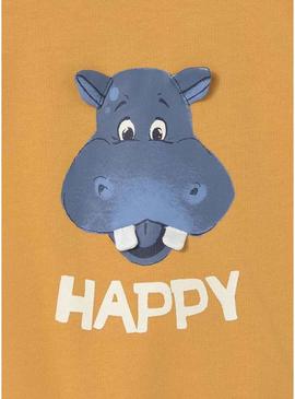 Moletom Mayoral Happy Hipo laranja para bebê