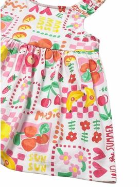 Vestido Mayoral de frutas multicolor para bebê
