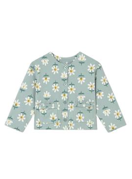 Conjunto Mayoral três peças azul para bebê.