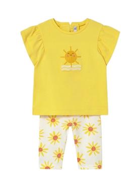 Conjunto Mayoral Sol amarelo para bebê.