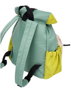 Mochila Mayoral fecho de aba verde para menino e menina.