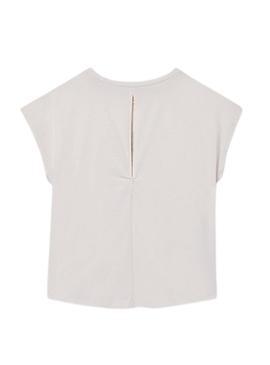 Camiseta Mayoral Girl branco sujo para menina
