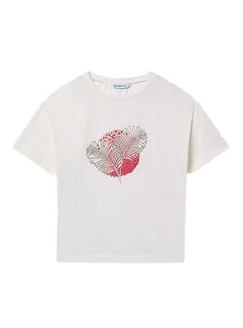 Camiseta Mayoral palma branca para menina
