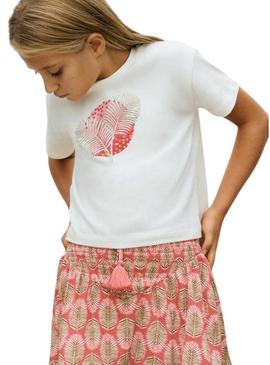 Camiseta Mayoral palma branca para menina