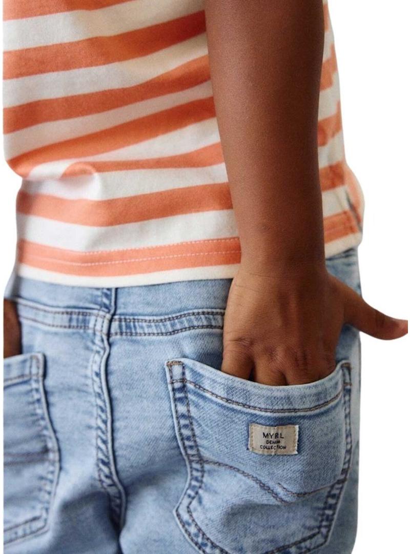 Bermuda de ganga Mayoral jogger azul para menino.