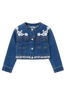 Jaqueta jeans Mayoral Guipur para menina.