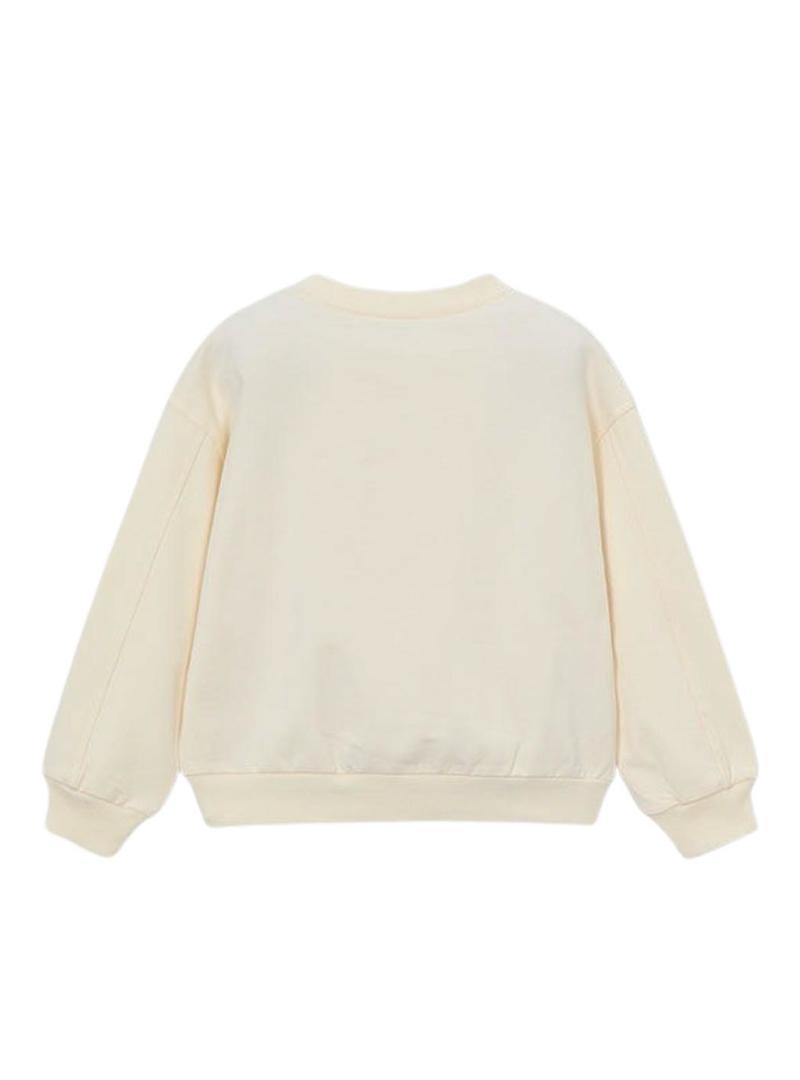 Moletom Mayoral Planet bege para menina.