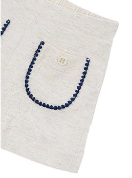 Conjunto Mayoral rosa listrado para menina