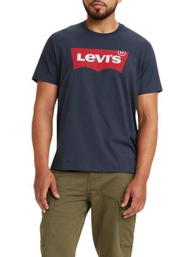 Camiseta Levis Gráfica azul marinho para homem