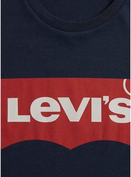 Camiseta Levis Gráfica azul marinho para homem