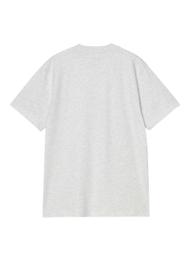 Camisa Carhartt Script cinza para homem.