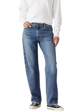 Calça de ganga Levis 94 Baggy denim médio para mulher