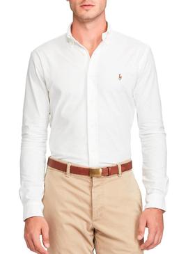 Camisa Polo Ralph Lauren Oxford Branco Homem