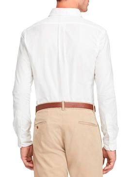 Camisa Polo Ralph Lauren Oxford Branco Homem
