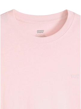 Camiseta básica rosa da Levi's para mulher