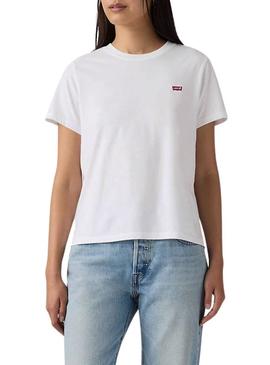 Camiseta Levis básica branca para mulher.