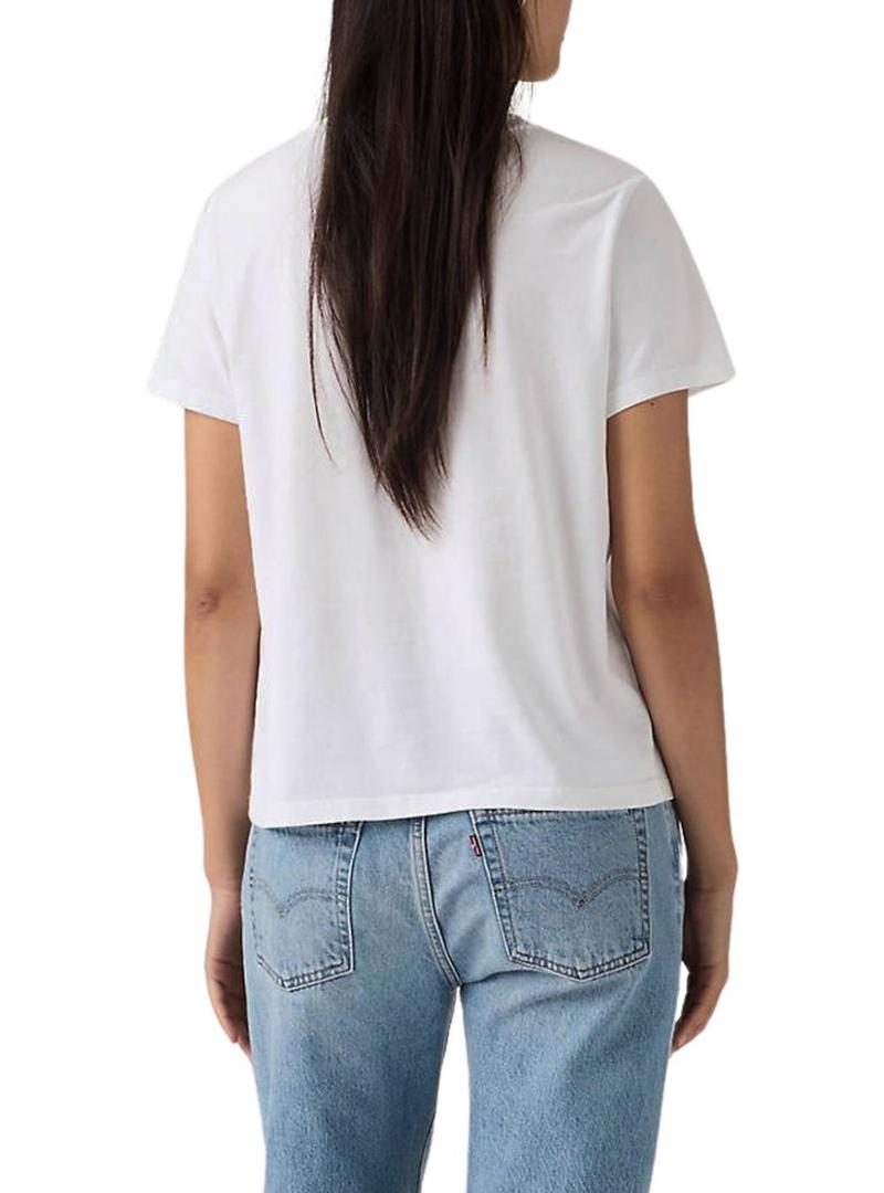 Camiseta Levis básica branca para mulher.