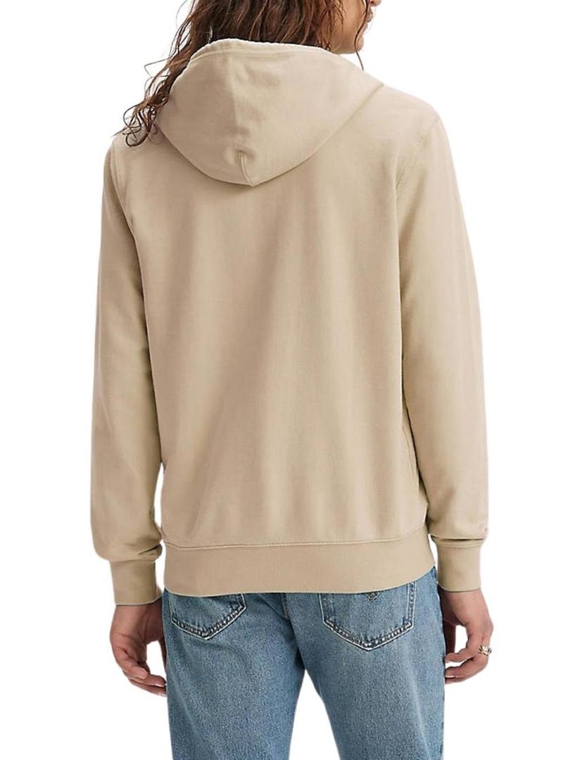 Moletom Levis Original Zip bege para homem.