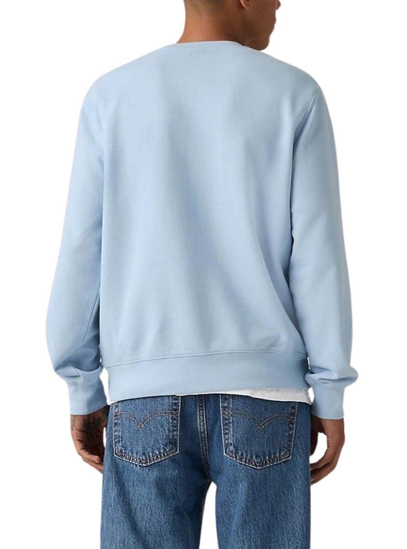 Moletom básico azul da Levis para homem.