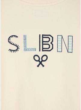 Moletom Silbon com logo étnico bege para homem