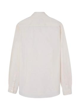 Camisa Silbon oxford listrada amarela para homem.