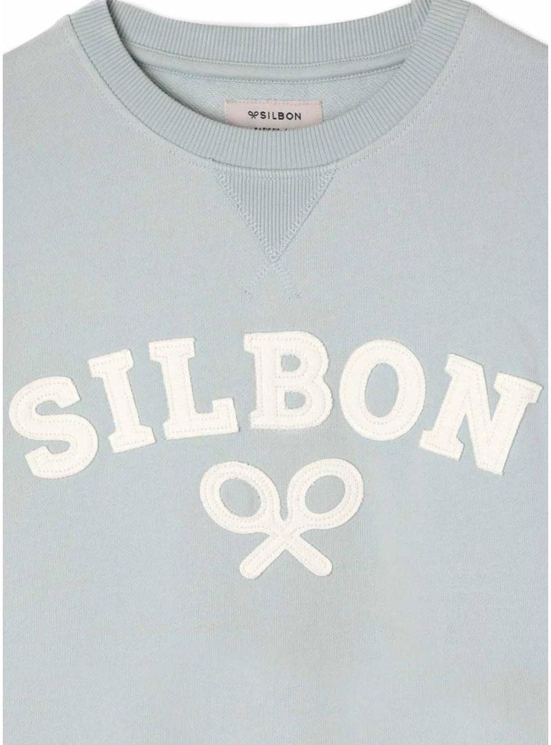 Moletom Silbon raquete azul para homem.