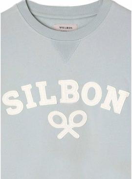 Moletom Silbon raquete azul para homem.