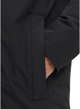 Parka Jack and Jones Wood preta para homem.