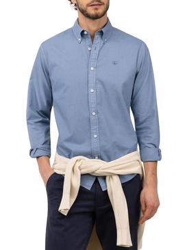 Camisa El Ganso Dyed azul claro para homem