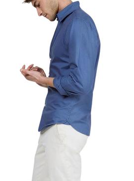 Camisa El Ganso Dyed azul para homem.