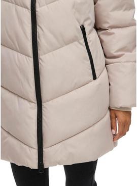 Casaco acolchoado Vila Milja bege para mulher.