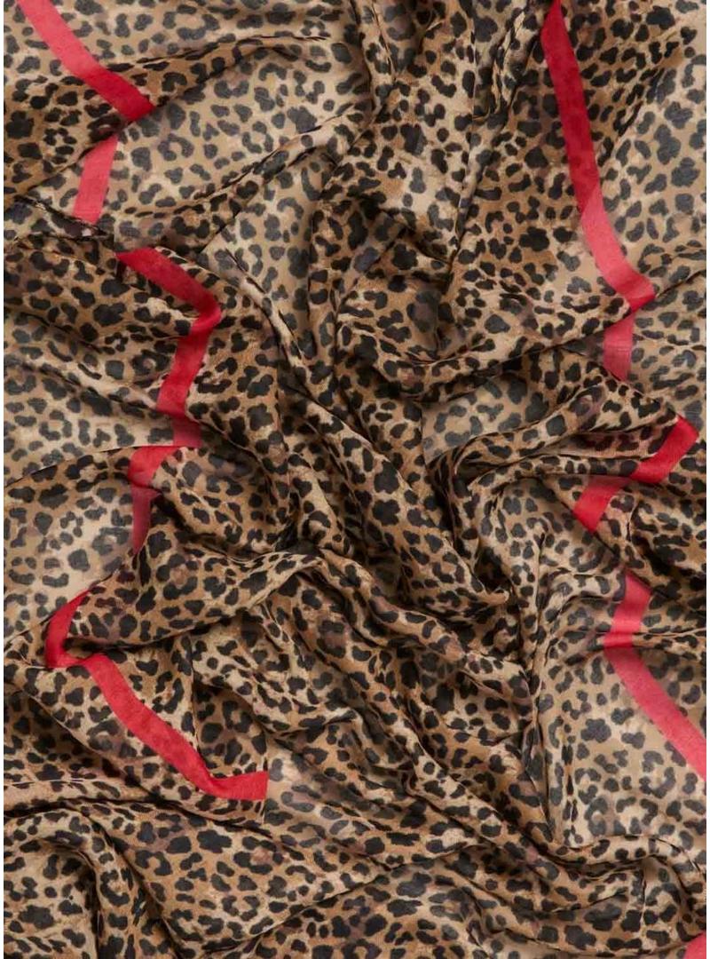 Lenço Bine Pieces estampado de leopardo para mulher