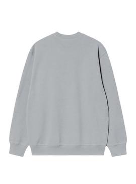 Moletom básico azul Carhartt para homem.