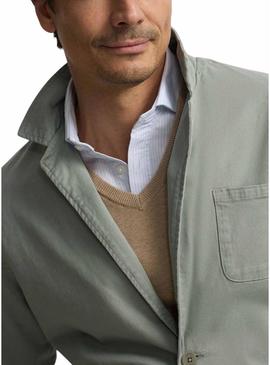 Americana Silbon Semiblazer verde para homem