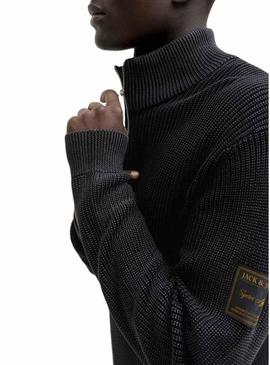 Jersey preta Jack and Jones Detroit para homem.