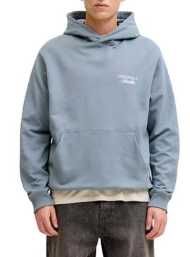 Moletom Jack and Jones Norrebro azul para homens.