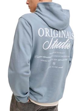 Moletom Jack and Jones Norrebro azul para homens.