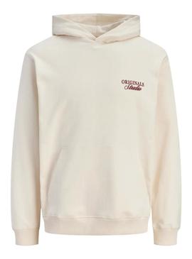 Moletom Jack and Jones Norrebro bege para homem